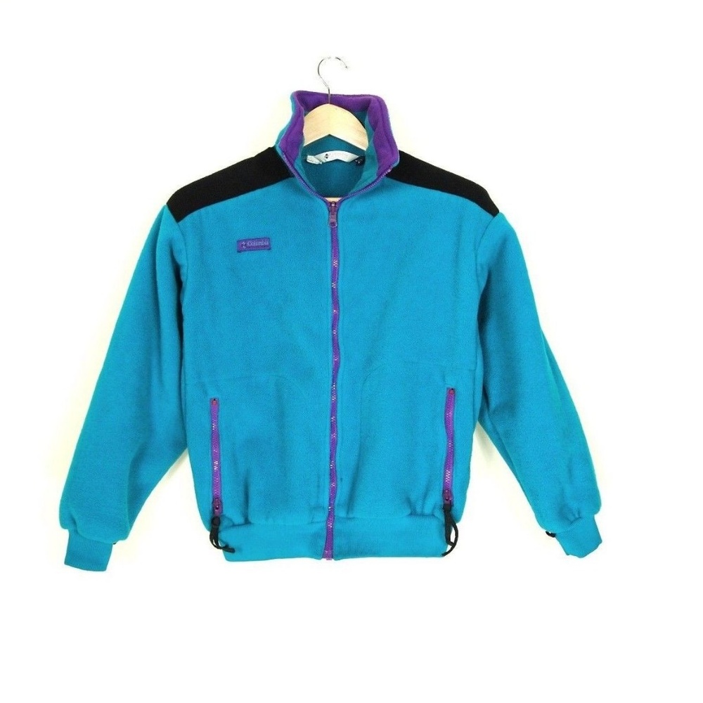 VTG Women's Columbia Turquoise and Purple Fleece
